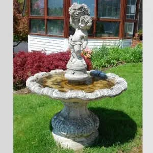 English Large Crushed Stone Fountain