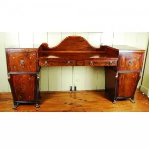 English Regency Exceptional Pedestal Sideboard