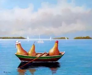 Val McGann- Boating Pears